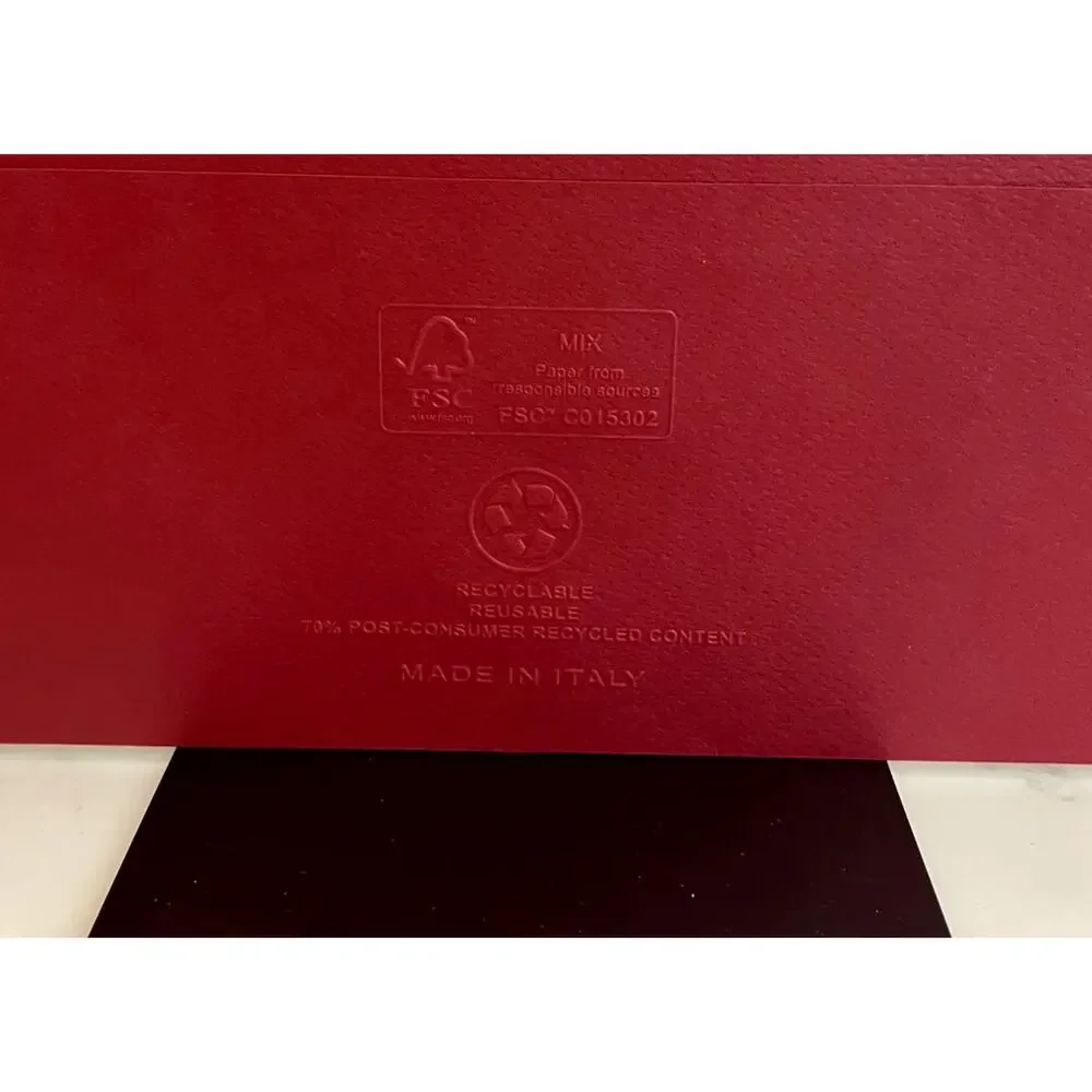 Salvatore Ferragamo Retail Red Heavy Paper Shopping Bag NWOT